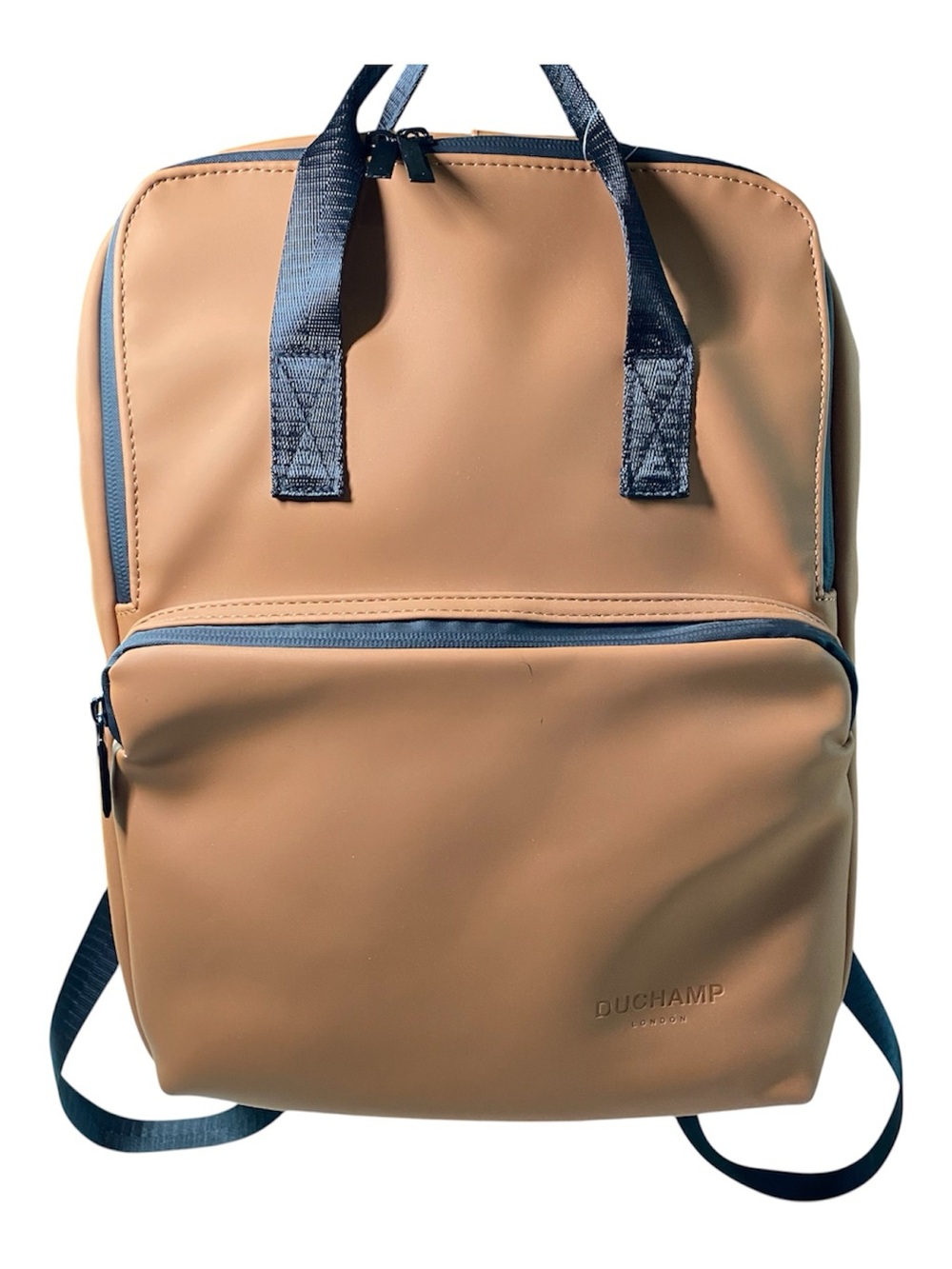 New Duchamp Laptop Backpack Brown Rubberized Unisex Water Resistant Commuter